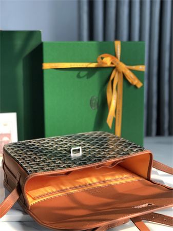 Belvedere MM Bag Goyardine Canvas & Decize Taurillon Leather Black-Tan