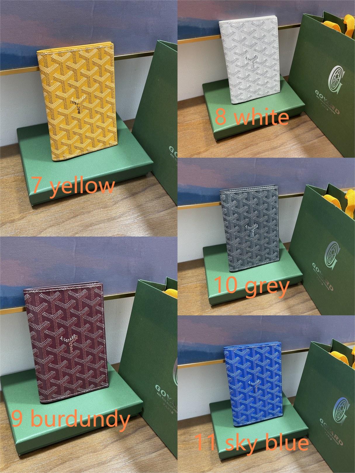 Grenelle Passport Cover Goyardine Canvas & Vauzelles Leather 11 Colors