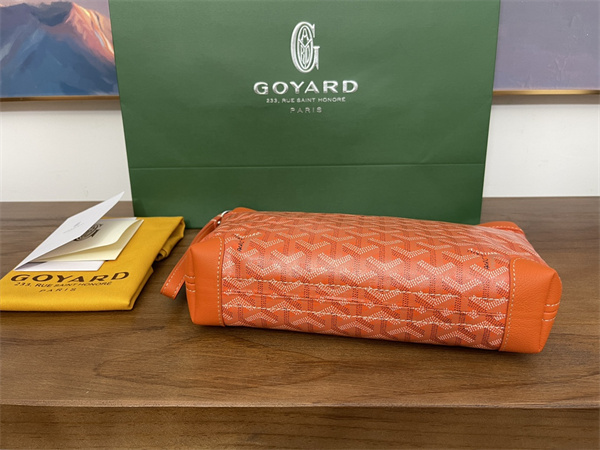 CONTI POUCH Goyardine Canvas&Chevroches Calfskin Orange