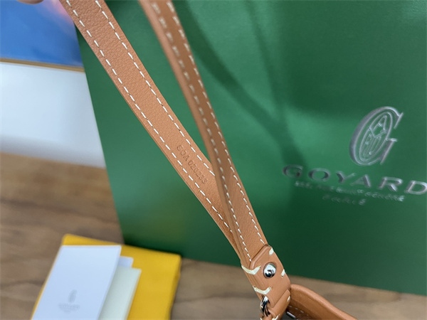 CONTI POUCH Goyardine Canvas&Chevroches Calfskin Black-Tan