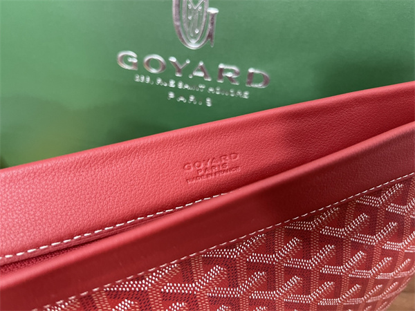 CONTI POUCH Goyardine Canvas&Chevroches Calfskin Red