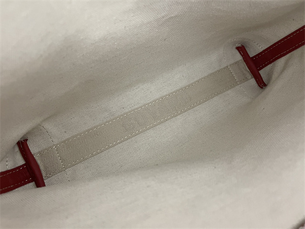 CONTI POUCH Goyardine Canvas&Chevroches Calfskin Red