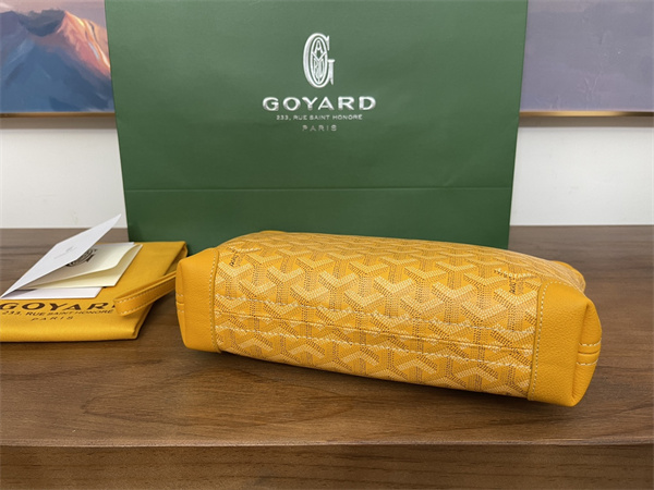 CONTI POUCH Goyardine Canvas&Chevroches Calfskin Yellow