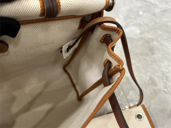 Her.mes Herbag 31 Canvas and Calfskin With Printing