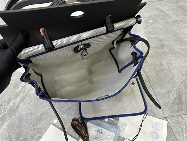 Her.mes Herbag 31 Canvas and Calfskin With Printing