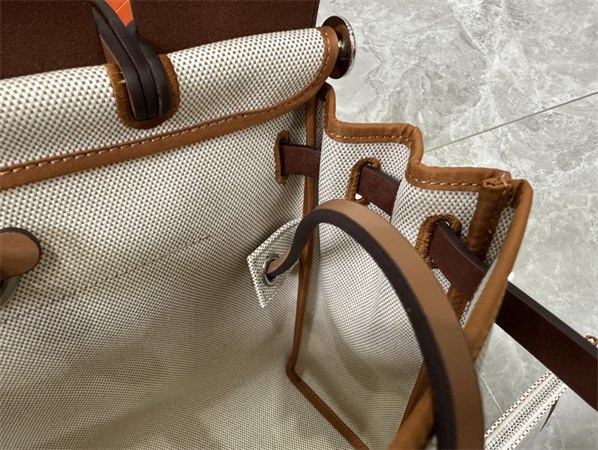 Her.mes Herbag 31 Canvas and Calfskin With Printing