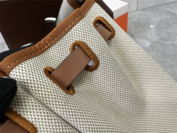 Her.mes Herbag 31 Canvas and Calfskin With Printing