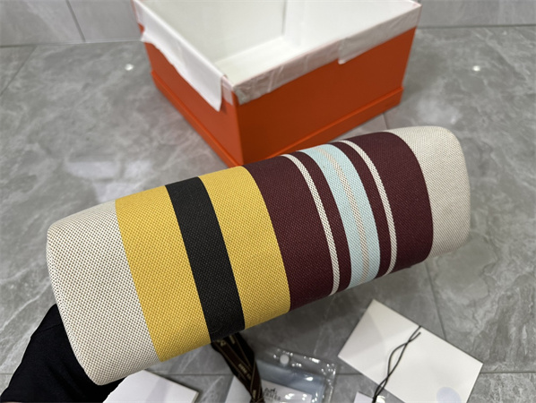 Her.mes Herbag 31 Canvas and Calfskin With Stripe Printing