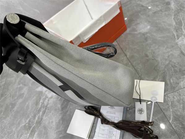 Her.mes Herbag Backpack Canvas and Calfskin