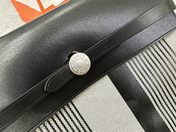 Her.mes Herbag Backpack Canvas and Calfskin