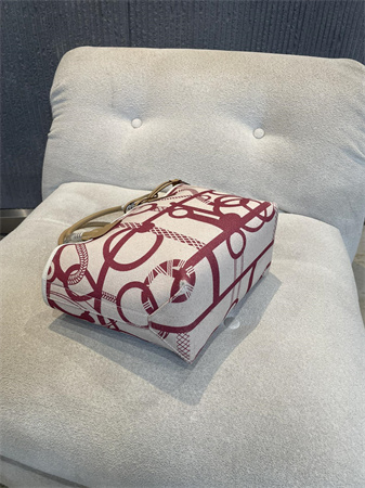 Her.mes Steeple Handbag Hplume Canvas and Swift Calfskin multicolor Printing HS