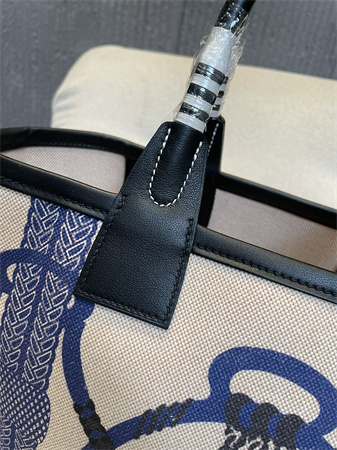 Her.mes Steeple Handbag Hplume Canvas and Swift Calfskin multicolor Printing HS