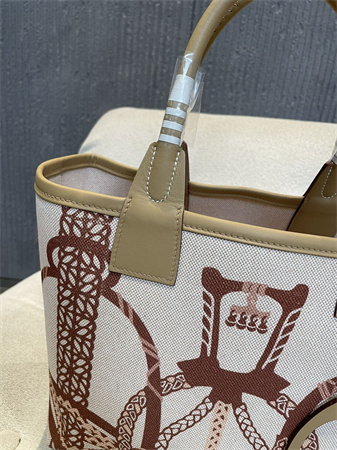 Her.mes Steeple Handbag Hplume Canvas and Swift Calfskin multicolor Printing HS