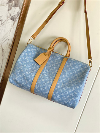 LV Keepall Bandoulière 45 Monogram Denim Sky Blue M25334