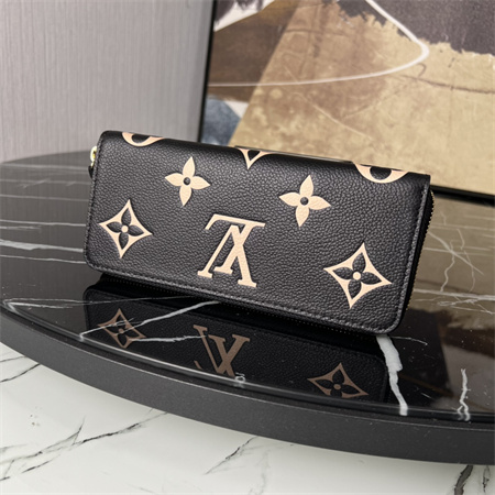 LV  Clémence Wallet Monogram Empreinte Leather Black/Beige