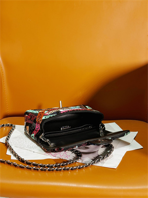 Chanel Mini Classic Flap Bag Rainbown Sequin Evening Bag