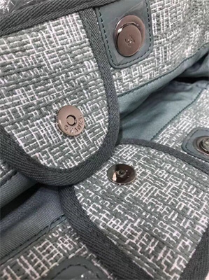 Chanel Deauville Large Shopping Bag Mixed Fibers Gold Tone Metal Green A66941