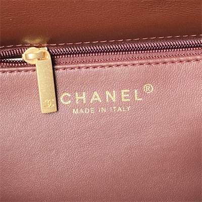 Chanel Vintage Medium Classic Flap Bag Lambskin Gold Tone Metal Burgundy AS3586