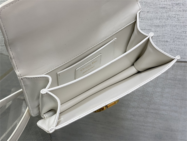 CD Mini Dior Ange Bag Latte Macrocannage Calfskin