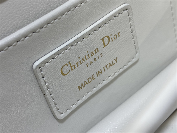 CD Mini Dior Ange Bag Latte Macrocannage Calfskin