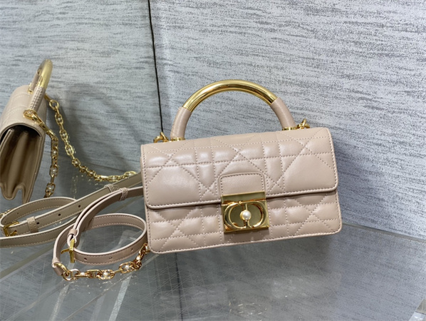 CD Mini Dior Ange Bag Pink Macrocannage Calfskin