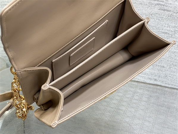 CD Mini Dior Ange Bag Pink Macrocannage Calfskin