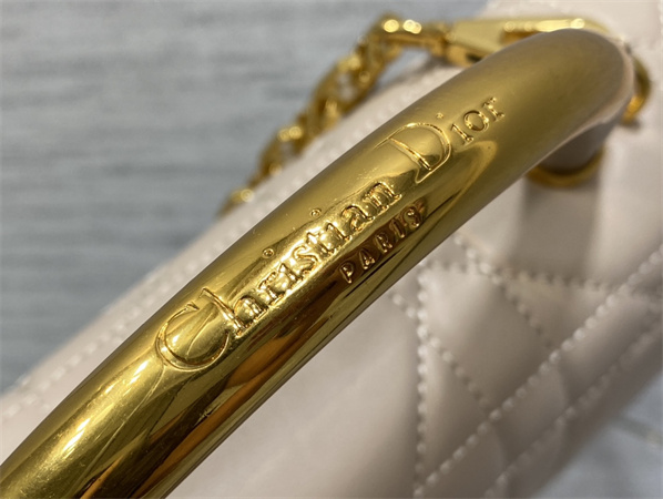 CD Medium Ange Bag Pink Macrocannage Calfskin