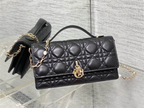 CD Miss Dior MINI Top Handle Bag Cannage Lambskin