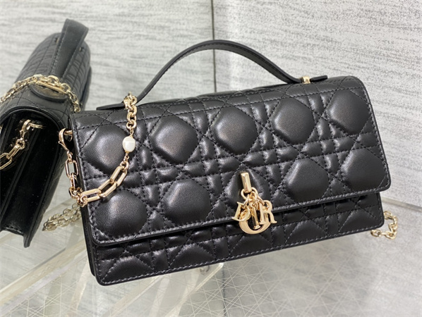 CD Miss Dior MINI Top Handle Bag Cannage Lambskin