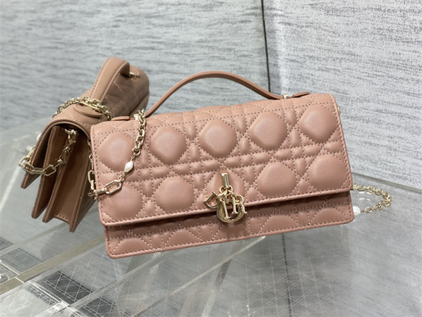 CD Miss Dior MINI Top Handle Bag Cannage Lambskin