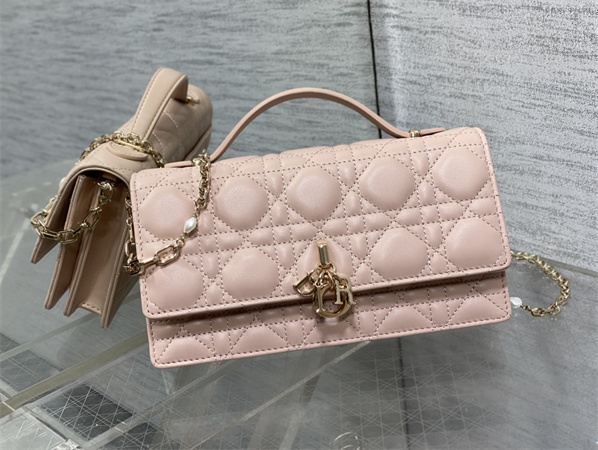 CD Miss Dior MINI Top Handle Bag Cannage Lambskin