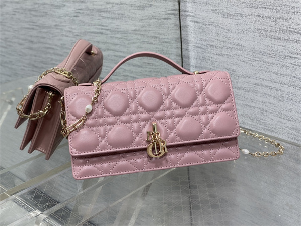 CD Miss Dior MINI Top Handle Bag Cannage Lambskin
