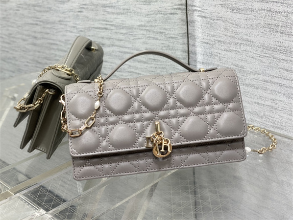 CD Miss Dior MINI Top Handle Bag Cannage Lambskin