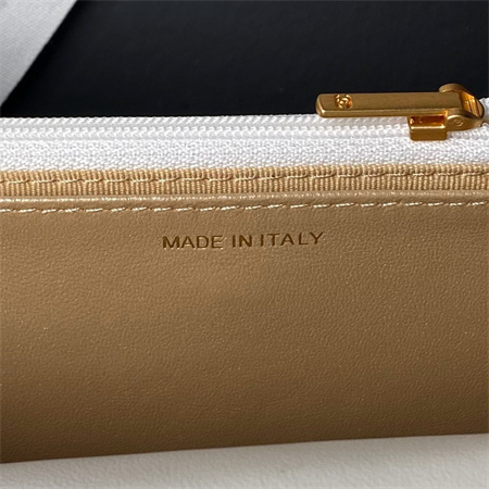 Chanel Wallet On Chain Shiny Lambskin, Enamel & Gold-Tone Metal White AP3938