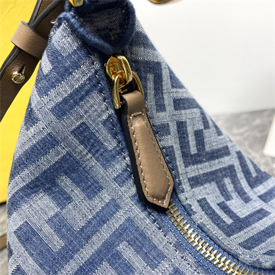 Fen.digraphy Mini Bag Light Blue FF Denim Fabric Bag