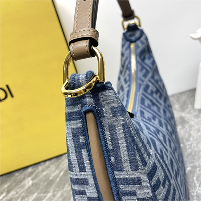 Fen.digraphy Small Bag Light Blue FF Denim Fabric Bag