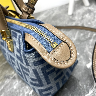 Fen.di By The Way Mini Bag Light Blue FF Denim Fabric