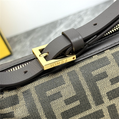 Fen.di Simply Fendi Mini Brown FF jacquard fabric mini bag