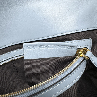 Fen.di BAGUETTE Bag Light Blue Nappa Leather With FF Motif