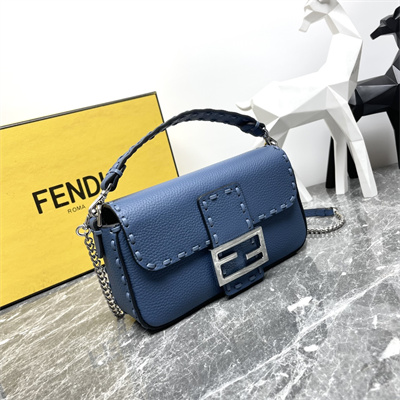 Fen.di Baguette MiniSelleria bag with 309 hand-sewn topstitches