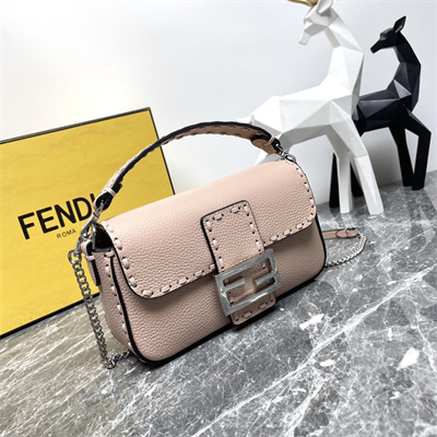 Fen.di Baguette MiniSelleria bag with 309 hand-sewn topstitches