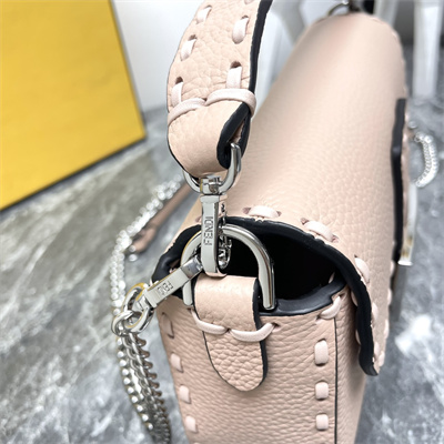 Fen.di Baguette MiniSelleria bag with 309 hand-sewn topstitches