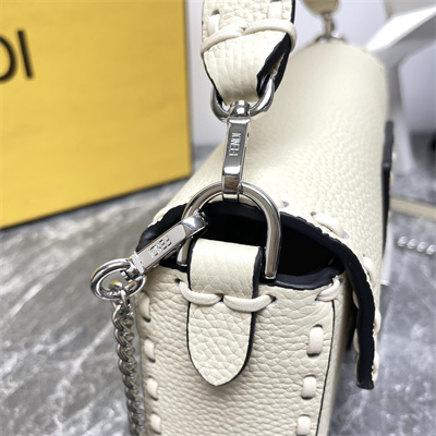 Fen.di Baguette MiniSelleria bag with 309 hand-sewn topstitches