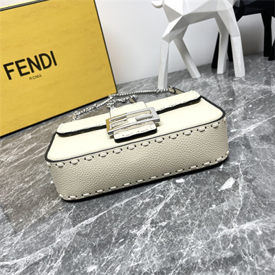 Fen.di Baguette MiniSelleria bag with 309 hand-sewn topstitches