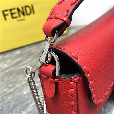 Fen.di Baguette MiniSelleria bag with 309 hand-sewn topstitches