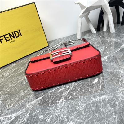 Fen.di Baguette MiniSelleria bag with 309 hand-sewn topstitches