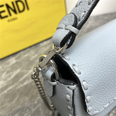 Fen.di Baguette MiniSelleria bag with 309 hand-sewn topstitches