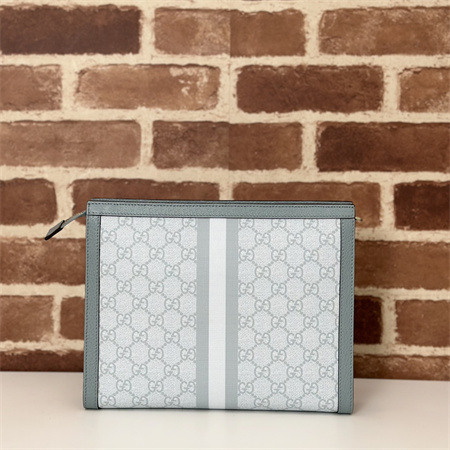 Gu.cci Ophidia GG Pouch Supreme Canvas Grey Blue 625549