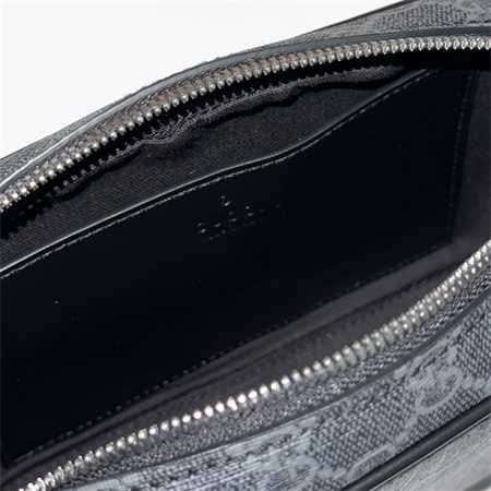 Gucci GG CROSS-BODY BAG Black GG Supreme canvas and Leather Trim 792097