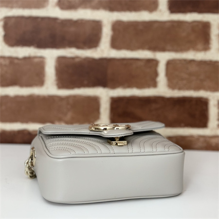 Gu.cci GG Marmont  MINI TOP HANDLE BAG Lt Grey 811238